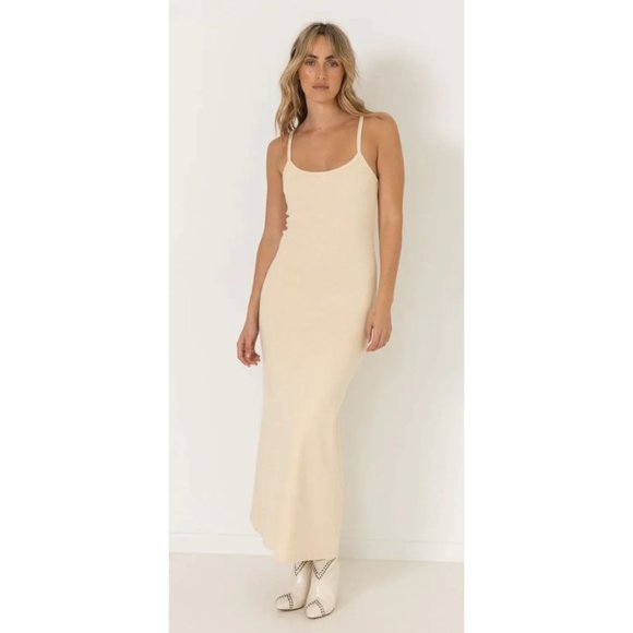 NWT Summi Summi A Line Maxi Dress in Cream - Picture 2 of 4